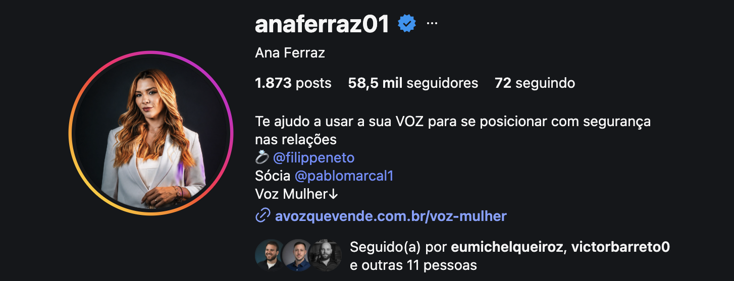 @anaferraz01 Instagram